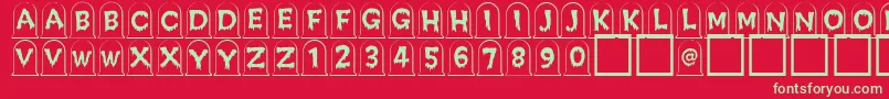 Creepygraves Font – Green Fonts on Red Background