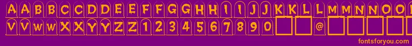 Creepygraves Font – Orange Fonts on Purple Background