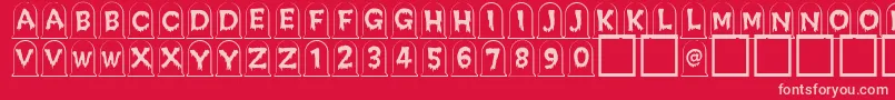 Creepygraves Font – Pink Fonts on Red Background