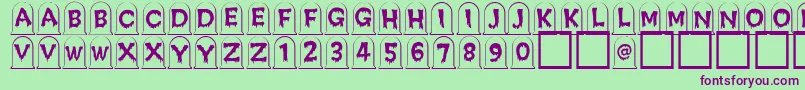 Creepygraves Font – Purple Fonts on Green Background