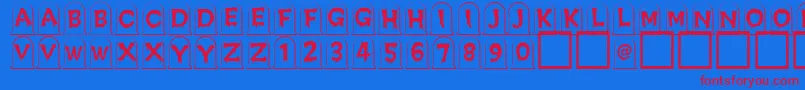 Creepygraves Font – Red Fonts on Blue Background