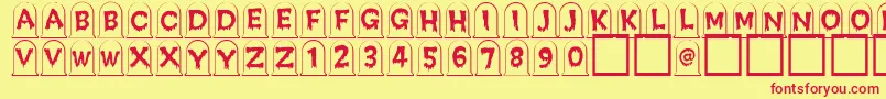 Creepygraves Font – Red Fonts on Yellow Background