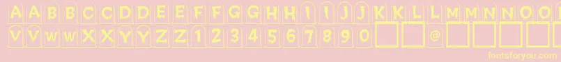 Creepygraves Font – Yellow Fonts on Pink Background
