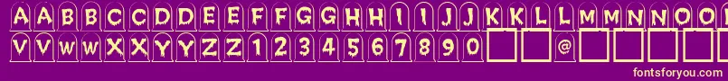 Creepygraves Font – Yellow Fonts on Purple Background