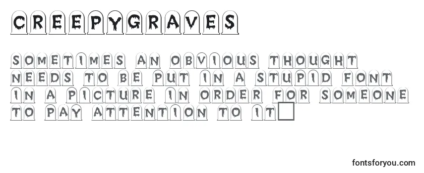 Review of the Creepygraves Font