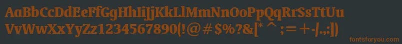 Шрифт OrandaBoldCondensedBt – коричневые шрифты на чёрном фоне