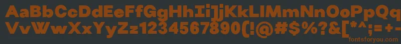 Шрифт VillerayBlack – коричневые шрифты на чёрном фоне