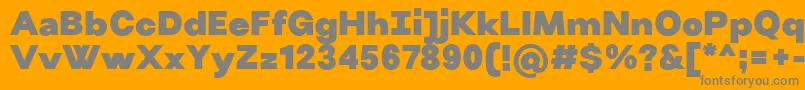 VillerayBlack Font – Gray Fonts on Orange Background