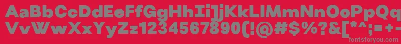 VillerayBlack Font – Gray Fonts on Red Background