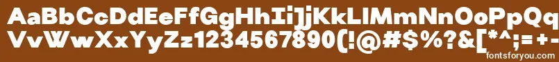 VillerayBlack Font – White Fonts on Brown Background