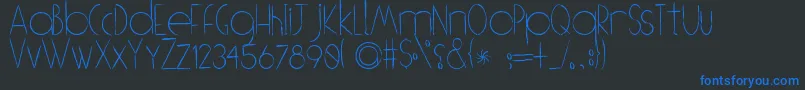 Police OBrushhh – polices bleues sur fond noir