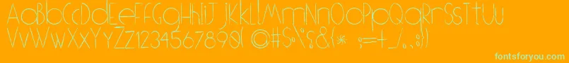 OBrushhh Font – Green Fonts on Orange Background