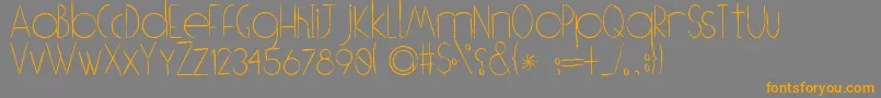 OBrushhh-Schriftart – Orangefarbene Schriften auf grauem Hintergrund