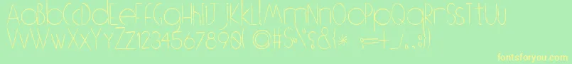 OBrushhh Font – Yellow Fonts on Green Background