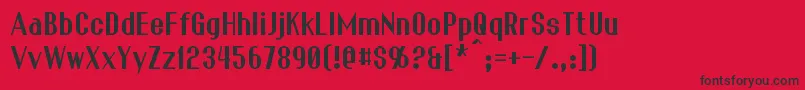 Franck Font – Black Fonts on Red Background