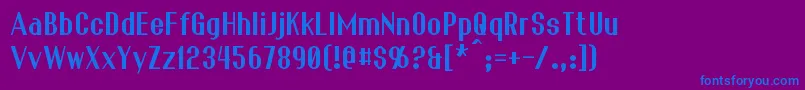Franck Font – Blue Fonts on Purple Background