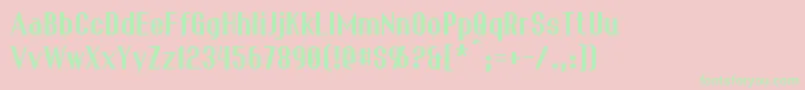 Franck Font – Green Fonts on Pink Background