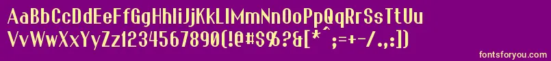 Franck Font – Yellow Fonts on Purple Background