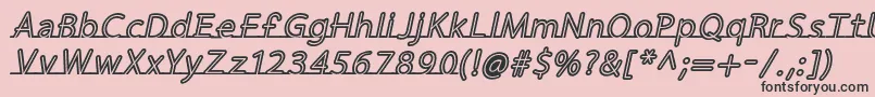 FortrackItalic Font – Black Fonts on Pink Background