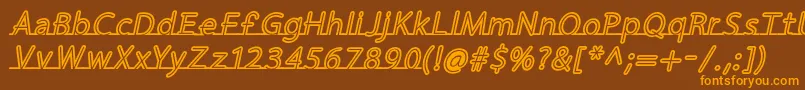 FortrackItalic Font – Orange Fonts on Brown Background