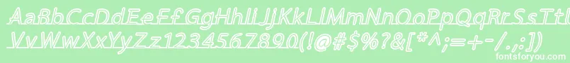 FortrackItalic Font – White Fonts on Green Background