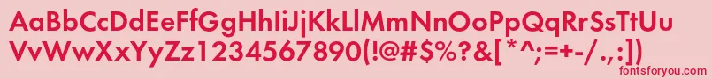 Futurademic Font – Red Fonts on Pink Background