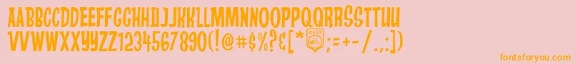 AndersonStingray Font – Orange Fonts on Pink Background