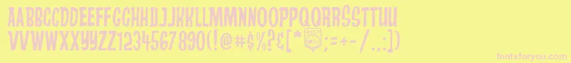 AndersonStingray Font – Pink Fonts on Yellow Background