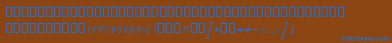 BNikiShadowItalic Font – Blue Fonts on Brown Background