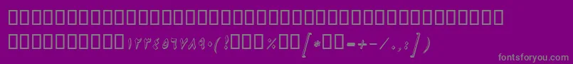BNikiShadowItalic-Schriftart – Graue Schriften auf violettem Hintergrund