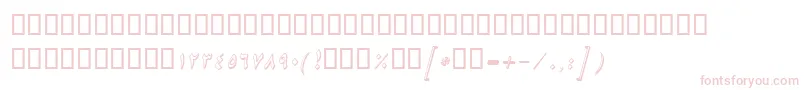BNikiShadowItalic-Schriftart – Rosa Schriften auf weißem Hintergrund
