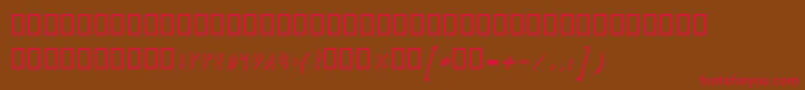 BNikiShadowItalic Font – Red Fonts on Brown Background