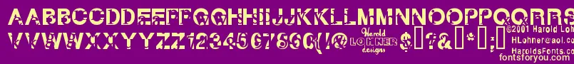 Saiba mais sobre a fonte Subtext ffy Fonte Subtext ffy – fontes amarelas em um fundo roxo