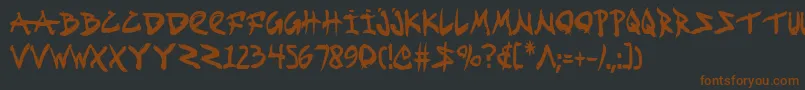 FightKidCondensed Font – Brown Fonts on Black Background
