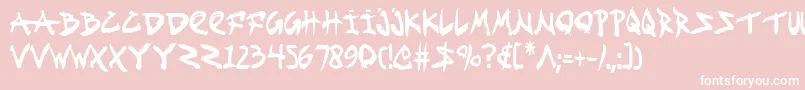 FightKidCondensed Font – White Fonts on Pink Background