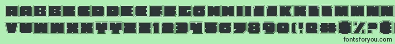 Anakefkaa Font – Black Fonts on Green Background