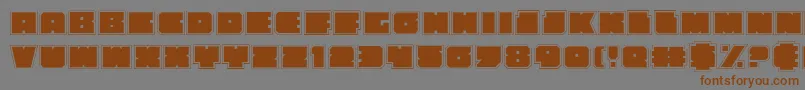 Anakefkaa Font – Brown Fonts on Gray Background