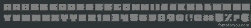 Anakefkaa-Schriftart – Graue Schriften auf schwarzem Hintergrund