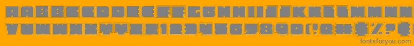 Anakefkaa Font – Gray Fonts on Orange Background