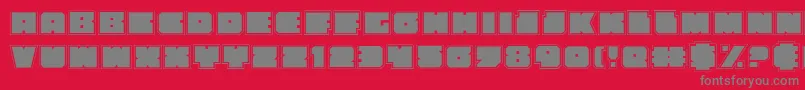 Anakefkaa Font – Gray Fonts on Red Background