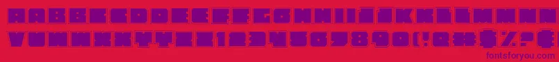 Anakefkaa-fontti – violetit fontit punaisella taustalla