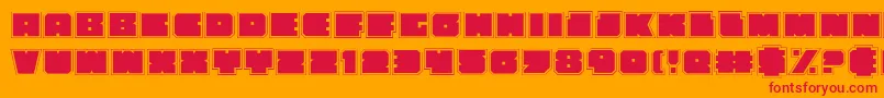 Anakefkaa Font – Red Fonts on Orange Background