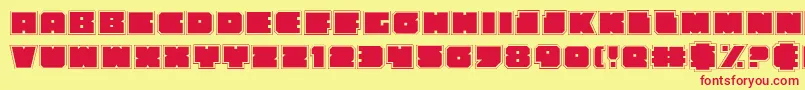 Anakefkaa Font – Red Fonts on Yellow Background
