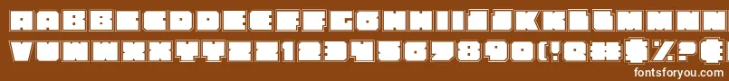 Anakefkaa Font – White Fonts on Brown Background