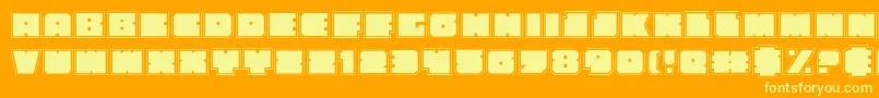 Anakefkaa Font – Yellow Fonts on Orange Background