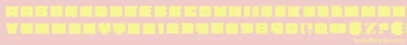 Anakefkaa Font – Yellow Fonts on Pink Background