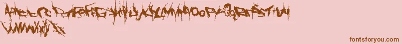 Convalescence Font – Brown Fonts on Pink Background