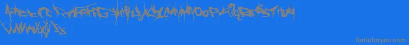 Convalescence Font – Gray Fonts on Blue Background