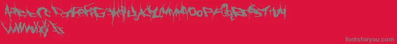 Convalescence Font – Gray Fonts on Red Background