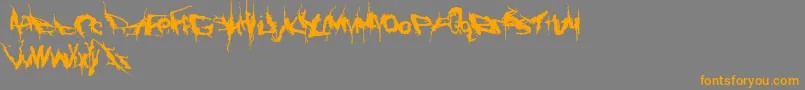 Convalescence-Schriftart – Orangefarbene Schriften auf grauem Hintergrund